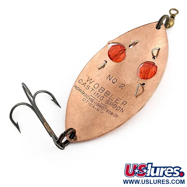 Horrocks-Ibbotson Wobbler №2, Cobre/Ojos Rojos, 23g, Cucharilla Ondulante #22124