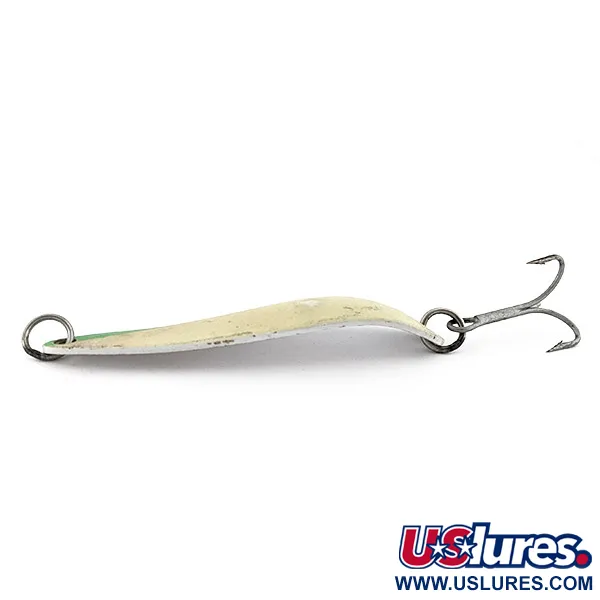Luhr Jensen Krocodile #5, 21g Verde/Blanco Luminiscente, Cucharilla #22433