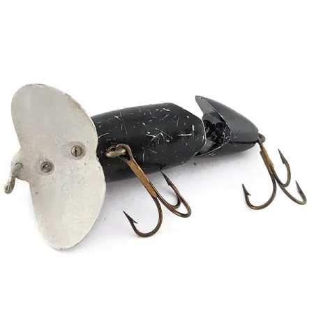 Fred Arbogast Jitterbug Jointed, 10g, Negro, Señuelo de Superficie #22524