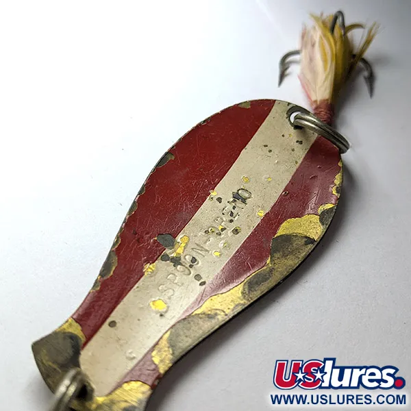 South Bend Spoon-Oreno, 14g rojo/blanco/latón, Cucharilla #22603