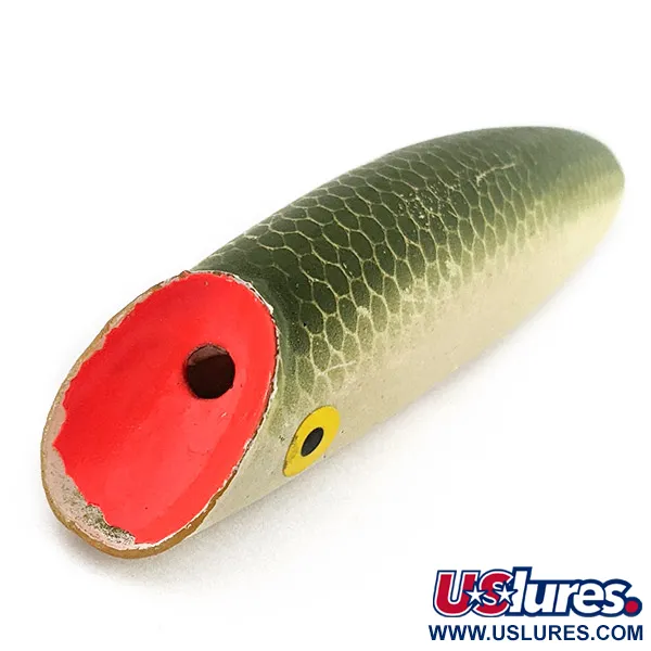 Les Davis Witch Doctor, 17g, 11.5cm, Escamas Verdes, Señuelo de Superficie #22704