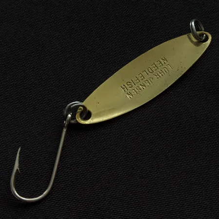 Luhr Jensen Needlefish 1, 2g, Rojo/Blanco/Latón, Cucharilla de curricán #22731