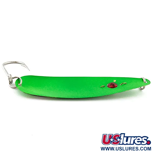 Red Eye Lures Evil Eye, 18g UV Verde/Ojo Rojo, Cucharilla #22829