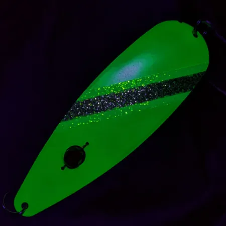 Red Eye Lures Evil Eye, 18g UV Verde/Ojo Rojo, Cucharilla #22829