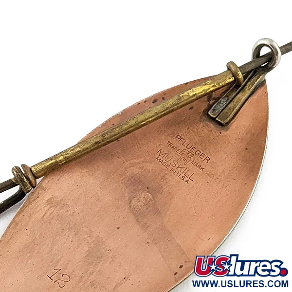 Pflueger Muskill 12, 45g, Níquel/Cobre, Cucharilla Giratoria #22844
