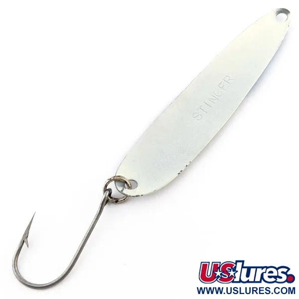 Stinger Michigan Flutter Spoon, Blanco/Holográfico, 8g, Cucharilla de Pesca #22865