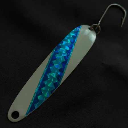Stinger Michigan Flutter Spoon, Blanco/Holográfico, 8g, Cucharilla de Pesca #22865