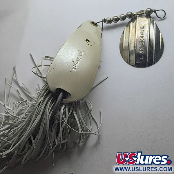 Strike King Timber Spin, 14g (1/2 oz), Pearl, Spinnerbait #22948