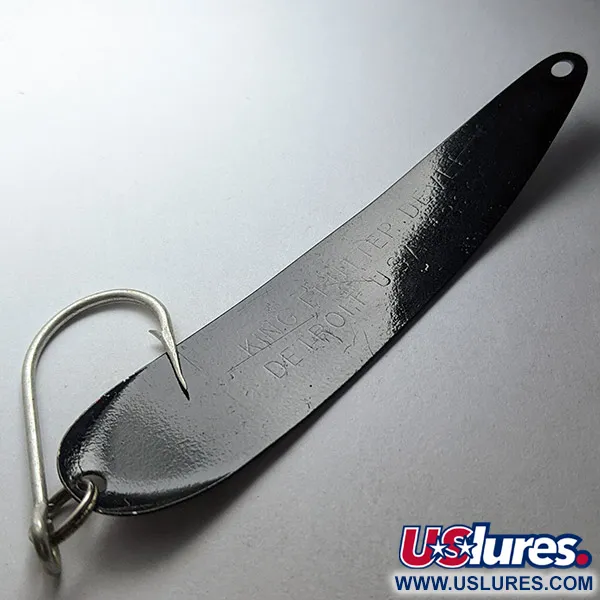 Eppinger Dardevle King Flutter Devle, 9g Negro Purpurina, Cucharilla de Curricán #22995