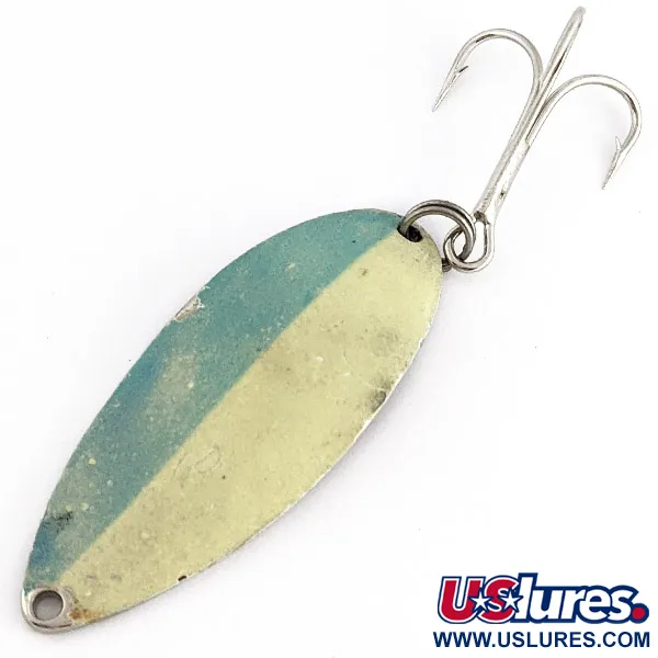 Seneca Little Cleo (Hula Girl), 21g, Níquel/Blanco/Azul Fluorescente, Cucharilla #23040