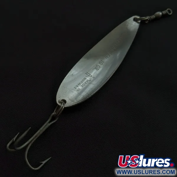 Sølvkroken Storlaksen, 10g Plateada, Cucharilla de Pesca #23107