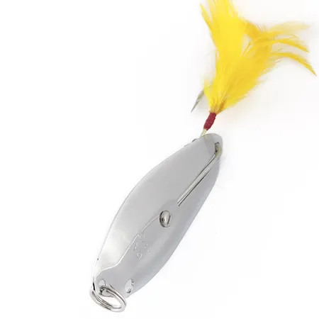 Crippled Alewive 9/0, 72g, Cromo, Plumas Amarillas, Cucharilla #23148