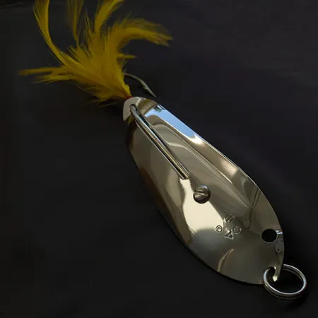Crippled Alewive 9/0, 72g, Cromo, Plumas Amarillas, Cucharilla #23148