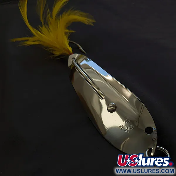 Crippled Alewive 9/0, 72g, Cromo, Plumas Amarillas, Cucharilla #23148