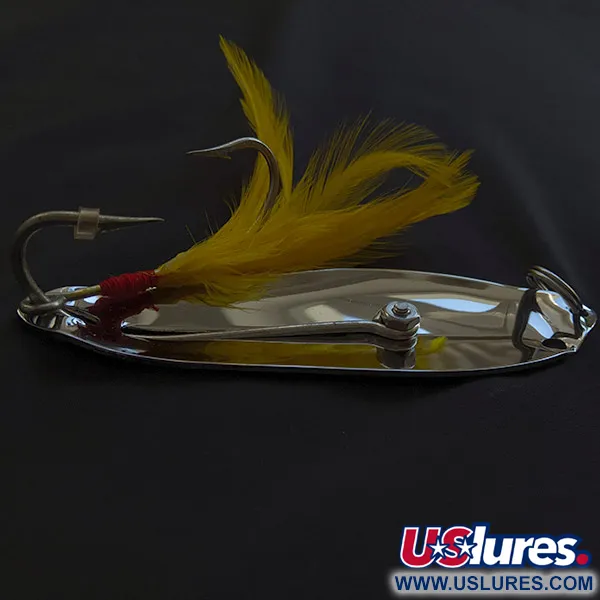 Crippled Alewive 9/0, 72g, Cromo, Plumas Amarillas, Cucharilla #23148