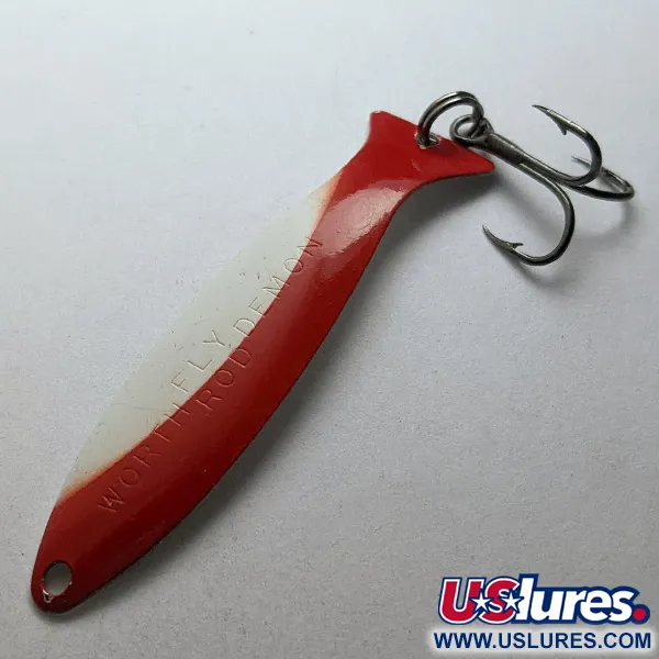 Worth Fly Rod Demon, níquel/rojo/blanco, 2.5g, cucharilla #23414