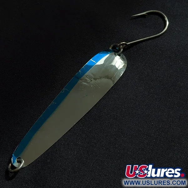 Luhr Jensen Flutter Spoon 44, 4g níquel/azul, cucharilla de pesca #23239