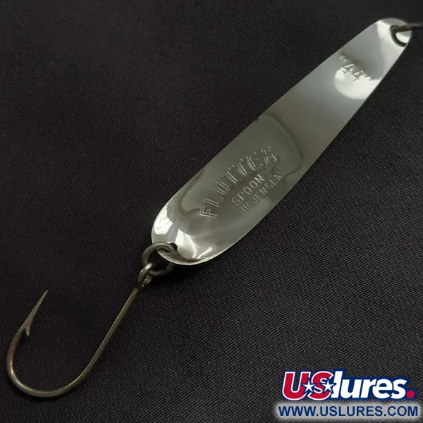 Luhr Jensen Flutter Spoon 44, 4g níquel/azul, cucharilla de pesca #23239