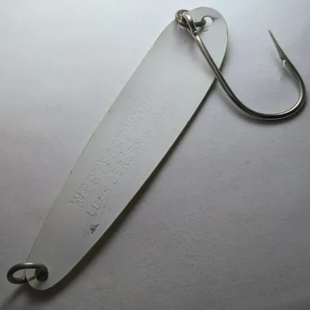 Luhr Jensen Westport Wobbler, 14g UV amarillo/verde/blanco, Cuchara de Pesca #23257