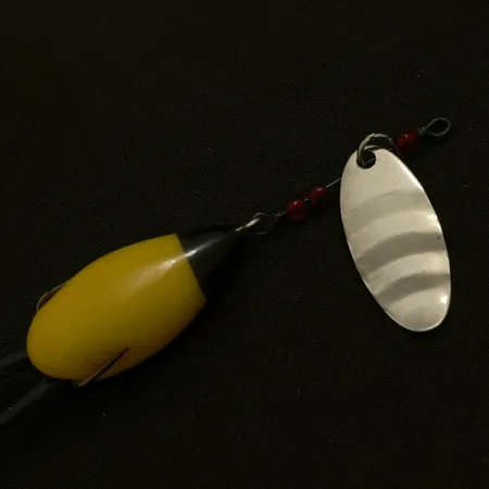 Burke-Flex Spinner, 3.5g Níquel Amarillo/Negro, Cucharilla #23540