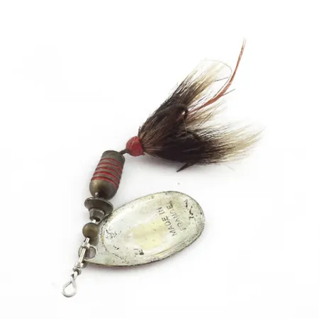 Mepps Aglia 3, cola de ardilla, plata, 1/4oz, cucharilla giratoria #23570