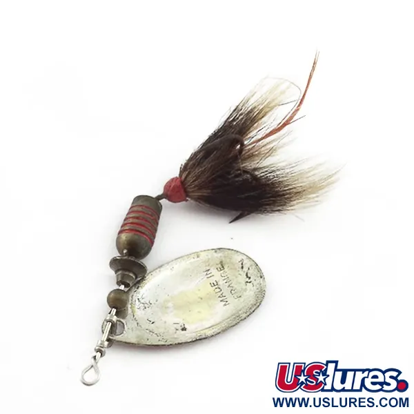 Mepps Aglia 3, cola de ardilla, plata, 1/4oz, cucharilla giratoria #23570