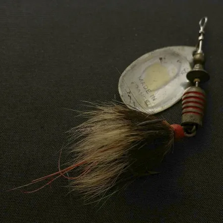 Mepps Aglia 3, cola de ardilla, plata, 1/4oz, cucharilla giratoria #23570