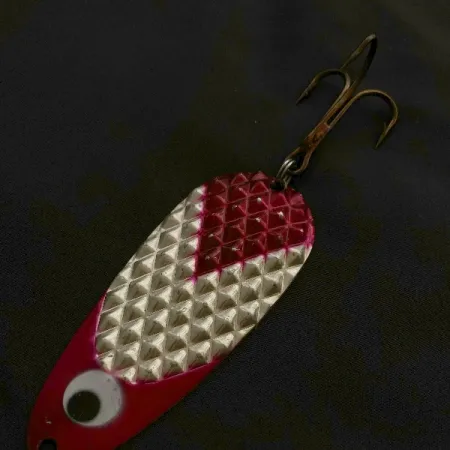 Lindy Gator, 55g, rojo/blanco/níquel, Cuchara de pesca #23586