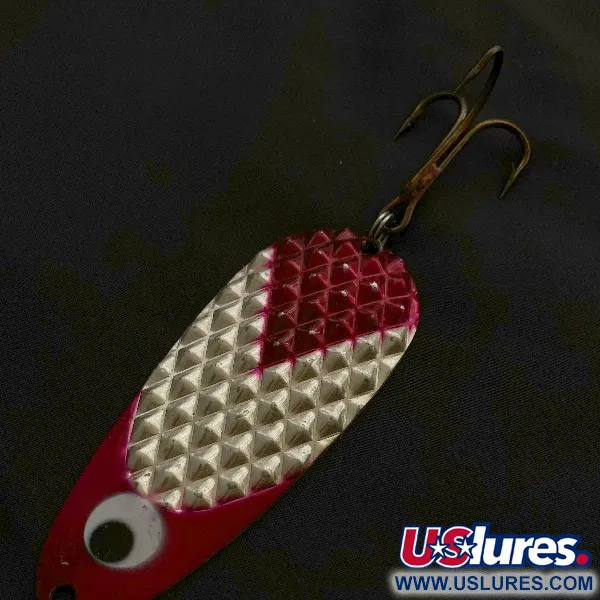 Lindy Gator, 55g, rojo/blanco/níquel, Cuchara de pesca #23586