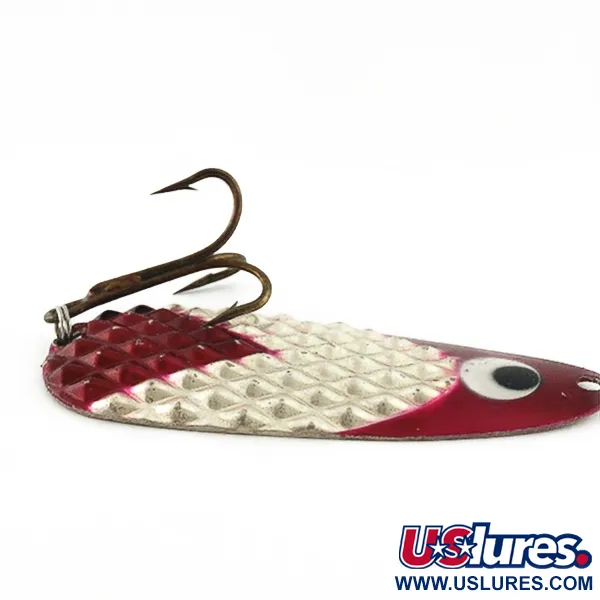 Lindy Gator, 55g, rojo/blanco/níquel, Cuchara de pesca #23586