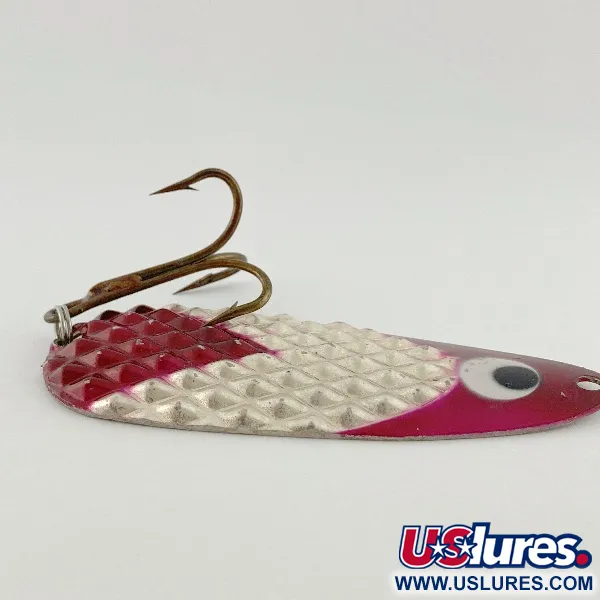 Lindy Gator, 55g, rojo/blanco/níquel, Cuchara de pesca #23586