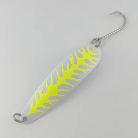 The Producers Hookster Totem #4, 8g (1/4oz), Blanco y Amarillo, Cucharilla Ondulante #23619