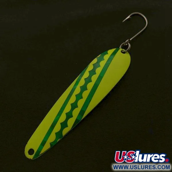 Northport Nailer Spoon, 8g verde/amarillo/níquel, Cucharilla #23668