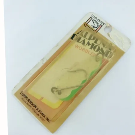 Luhr Jensen Alpena Diamond, 7g Rayas verdes Glo-Flo, Cuchara #23708