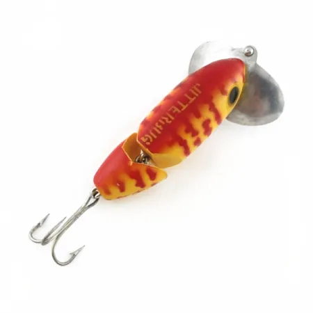 Fred Arbogast Jitterbug Jointed, 10g Amarillo Tigre, Señuelo de Superficie #23752