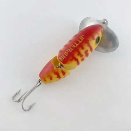 Fred Arbogast Jitterbug Jointed, 10g Amarillo Tigre, Señuelo de Superficie #23752