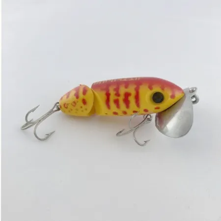 Fred Arbogast Jitterbug Jointed, 10g Amarillo Tigre, Señuelo de Superficie #23752