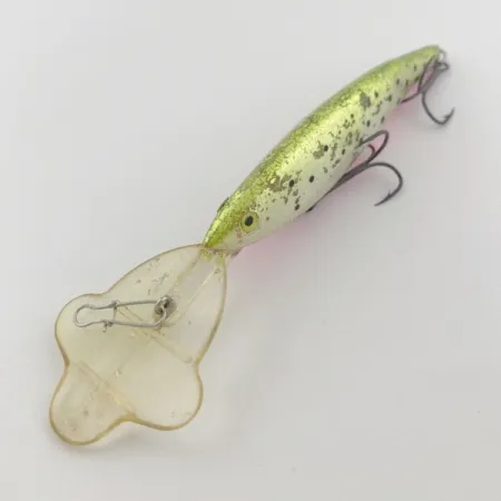 Luhr Jensen Power Hot Lips Minnow, 17g Chartreuse Blanco, Señuelo de Profundidad #23803