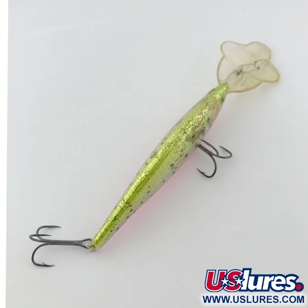 Luhr Jensen Power Hot Lips Minnow, 17g Chartreuse Blanco, Señuelo de Profundidad #23803