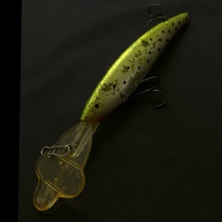 Luhr Jensen Power Hot Lips Minnow, 17g Chartreuse Blanco, Señuelo de Profundidad #23803