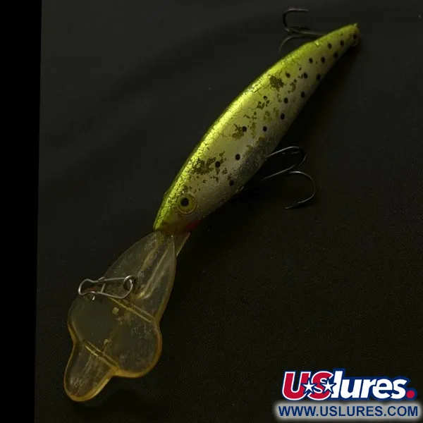 Luhr Jensen Power Hot Lips Minnow, 17g Chartreuse Blanco, Señuelo de Profundidad #23803