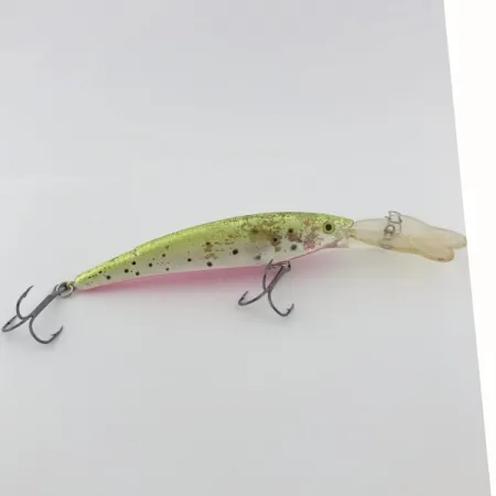 Luhr Jensen Power Hot Lips Minnow, 17g Chartreuse Blanco, Señuelo de Profundidad #23803
