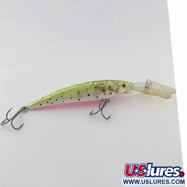 Luhr Jensen Power Hot Lips Minnow, 17g Chartreuse Blanco, Señuelo de Profundidad #23803