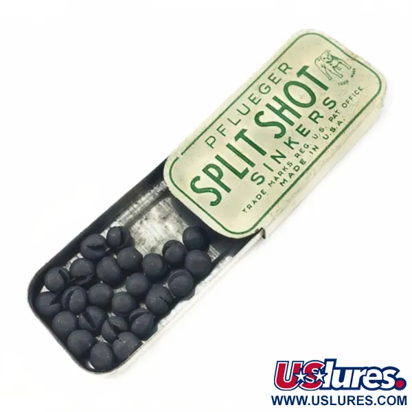 Pflueger Split Shot Sinkers, Plomos Partidos Sin Usar, Accesorios de Pesca #23834