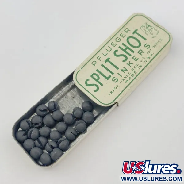 Pflueger Split Shot Sinkers, Plomos Partidos Sin Usar, Accesorios de Pesca #23834