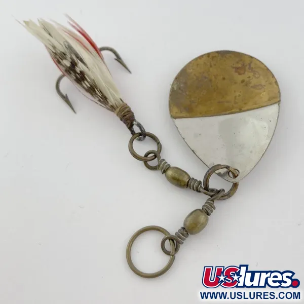 W.T. J. Lowe Lowe's Star Colorado 4 №5823 (1890S), 7g, níquel/latón, Cucharilla #23847