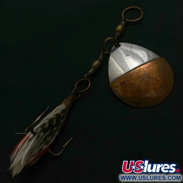 W.T. J. Lowe Lowe's Star Colorado 4 №5823 (1890S), 7g, níquel/latón, Cucharilla #23847