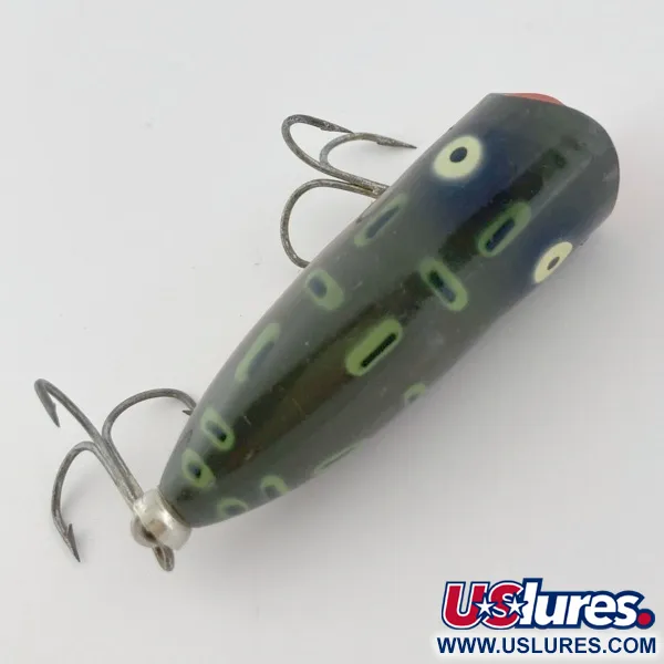 Heddon Baby Lucky 13, 1/3 oz (9 g) Green Frog, señuelo de superficie #23866