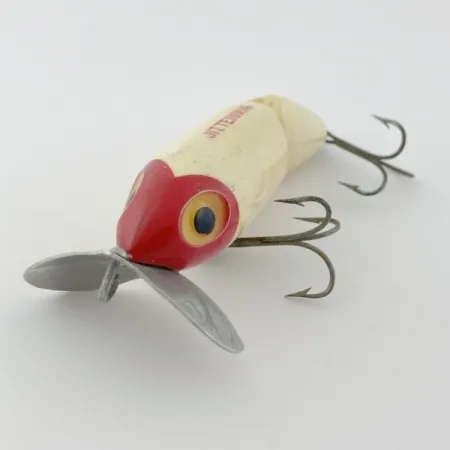 Fred Arbogast Jitterbug Jointed, 14g Red Head, Señuelo de Superficie #23869