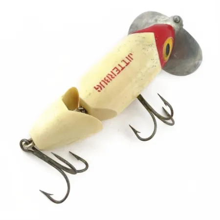 Fred Arbogast Jitterbug Jointed, 14g Red Head, Señuelo de Superficie #23869